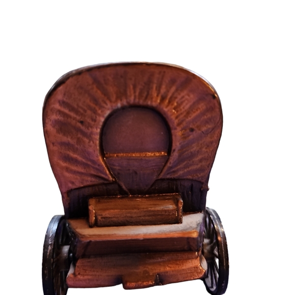 Vintage Bronze Covered Musical Wagon Bank - Picture 3 of 4